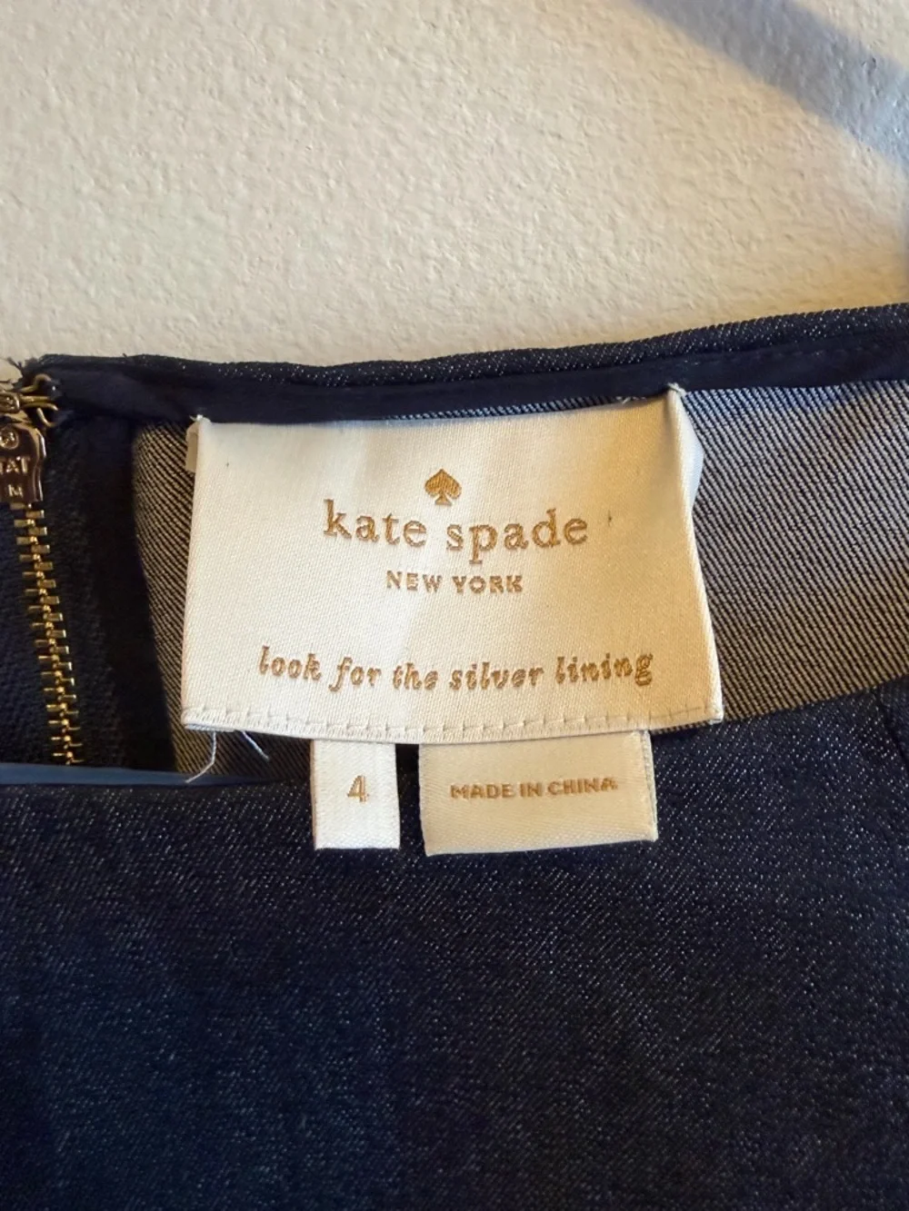 Kate Spade Denim 3/4 Sleeve Dress